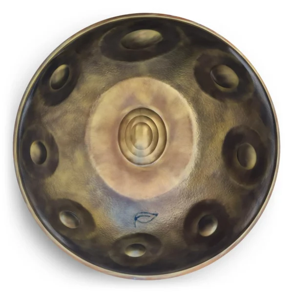 Leaf Soundsculptures B-Celtic Minor (Amara) Edelstahl Handpan Oberseite