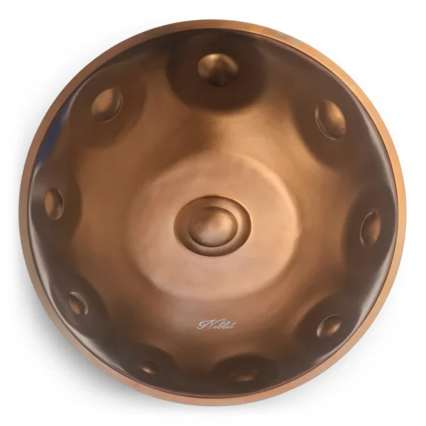 Noblet D-Kurd Minor (Bottom-Notes) Edelstahl Handpan Oberseite