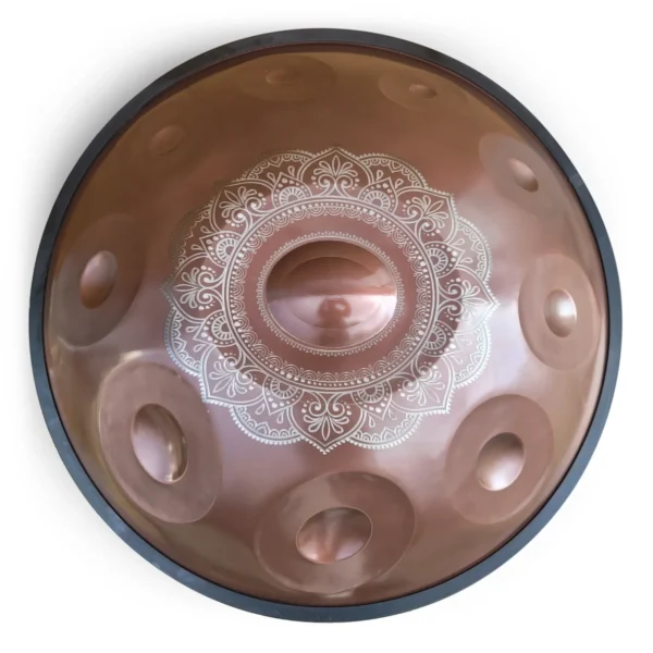 Teana D-Celtic Minor (Amara) mit Gravur (verschiedene Ausführungen) Edelstahl Handpan Oberseite