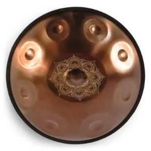 Ugur C#-Celtic Minor (Amara) 432Hz Edelstahl Handpan Oberseite bronze mit Gravur