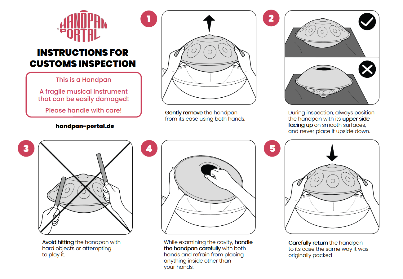 Handpan transportieren auf Reisen - Anleitung für den Zoll