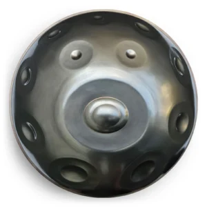 Handpan von Mudra, D Kurd Minor 11+1 Mutant aus Edelstahl, 440 Hz, Oberseite, zum Kaufen