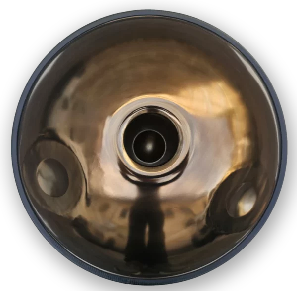 sound sculpture d kurd minor (9+1+2) edelstahl 440 hz handpan unterseite bottom notes