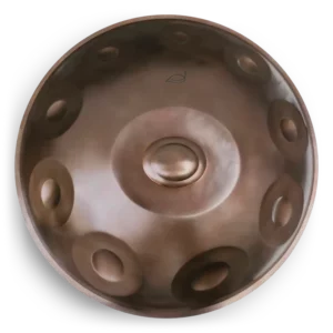 leaf d kurd minor 9+1+2 edelstahl handpan bottom notes unterseite